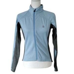 Pearl Izumi Cycling Jacket Softshell Riding Full Zip Colorblock Sleeve Blue M